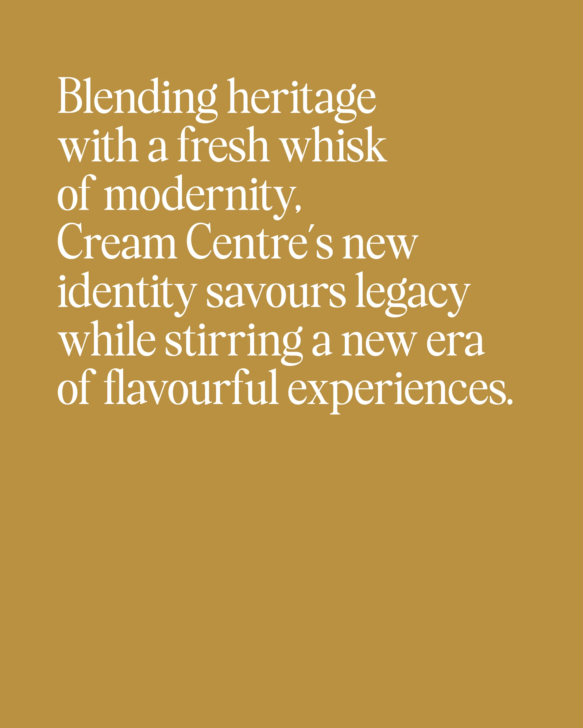 Cream Centre identity system