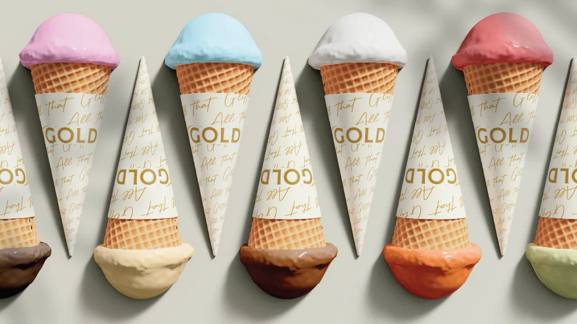 GOLD by ICW identity and packaging