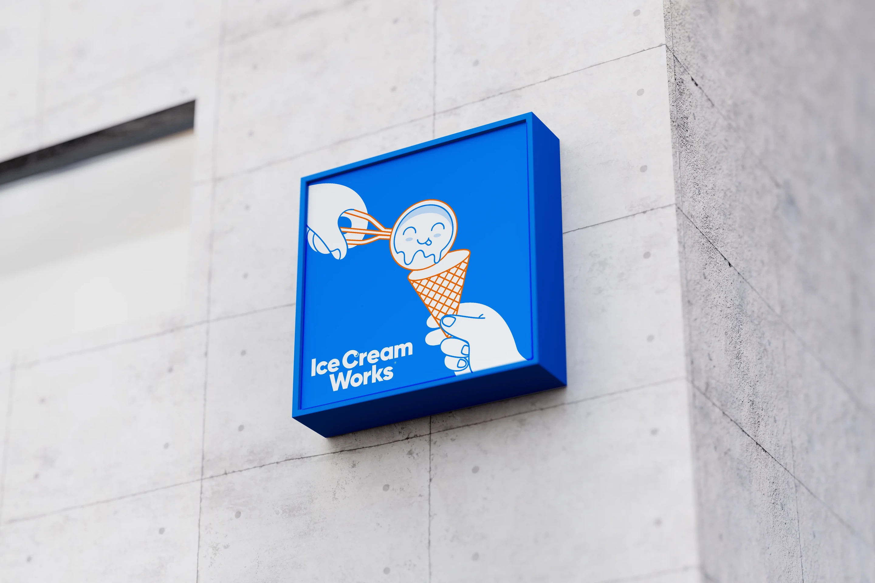 Ice Cream Works logo application