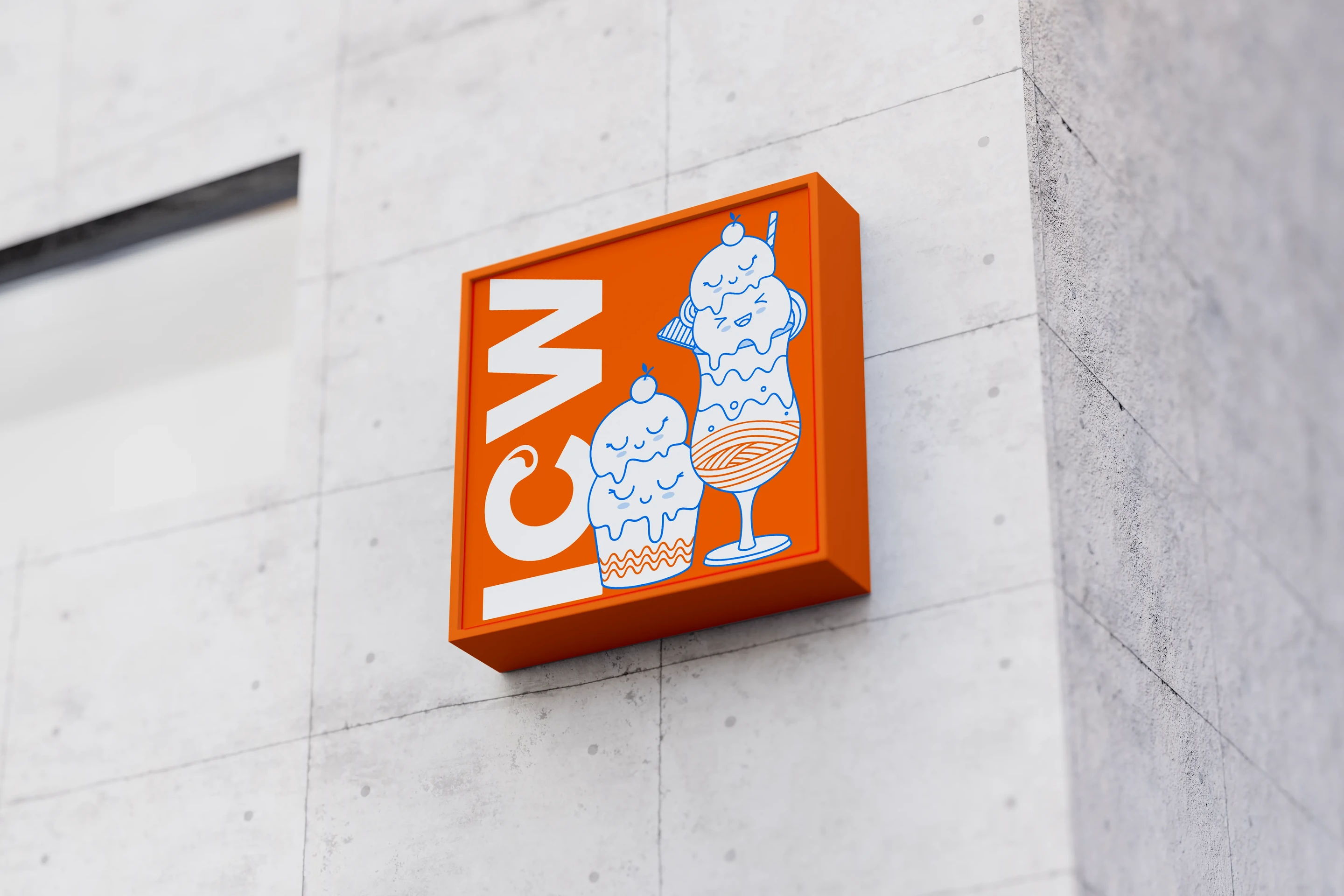 Ice Cream Works logo application