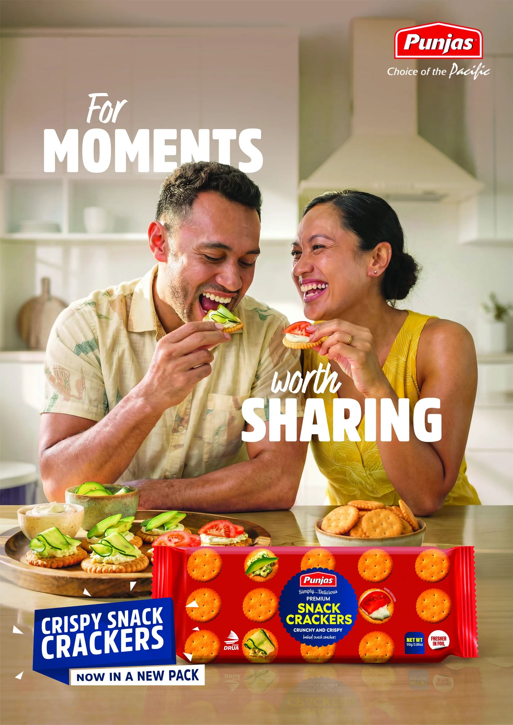 Punjas Snack Crackers launch poster