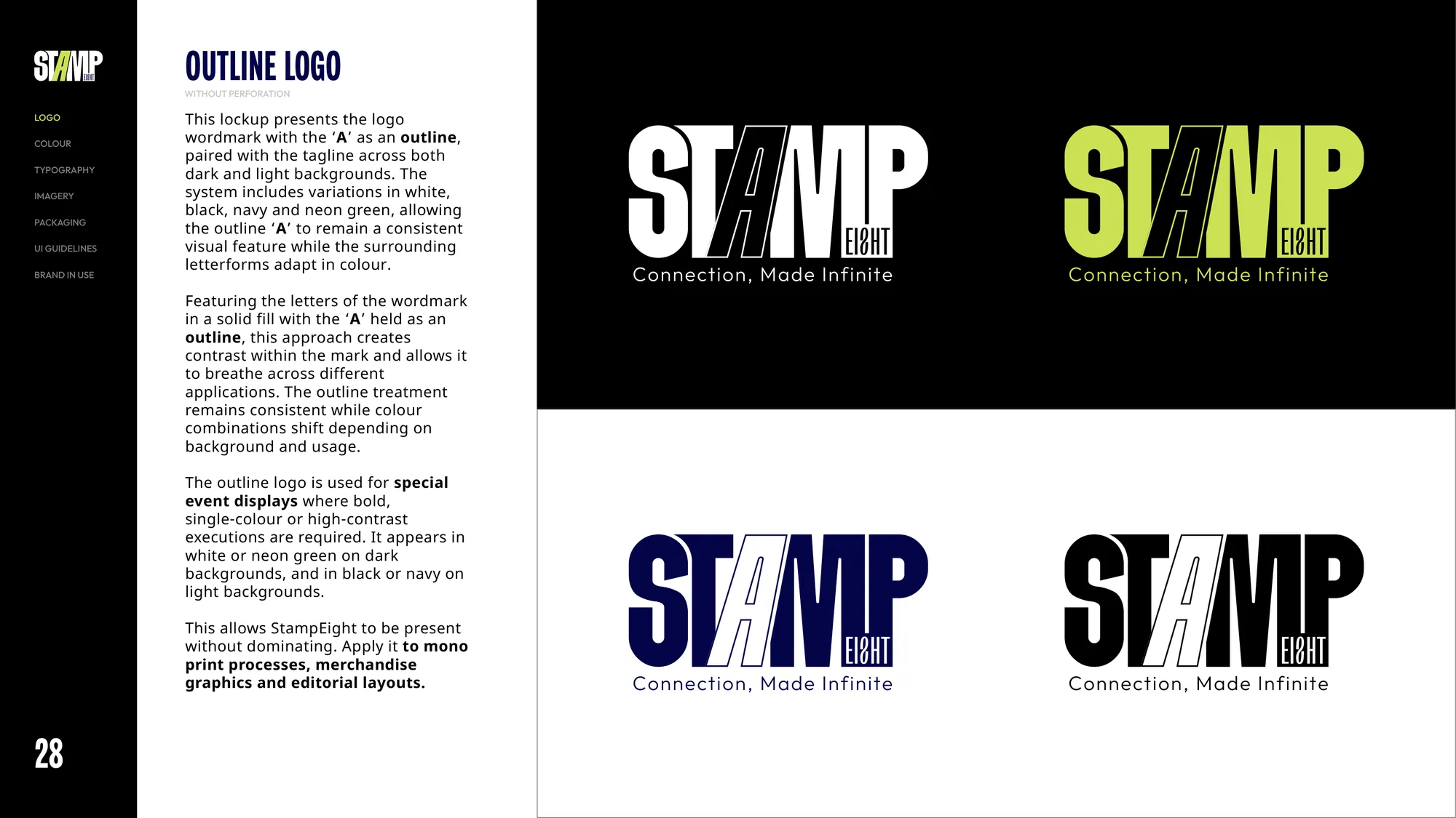 Stampeight type in application
