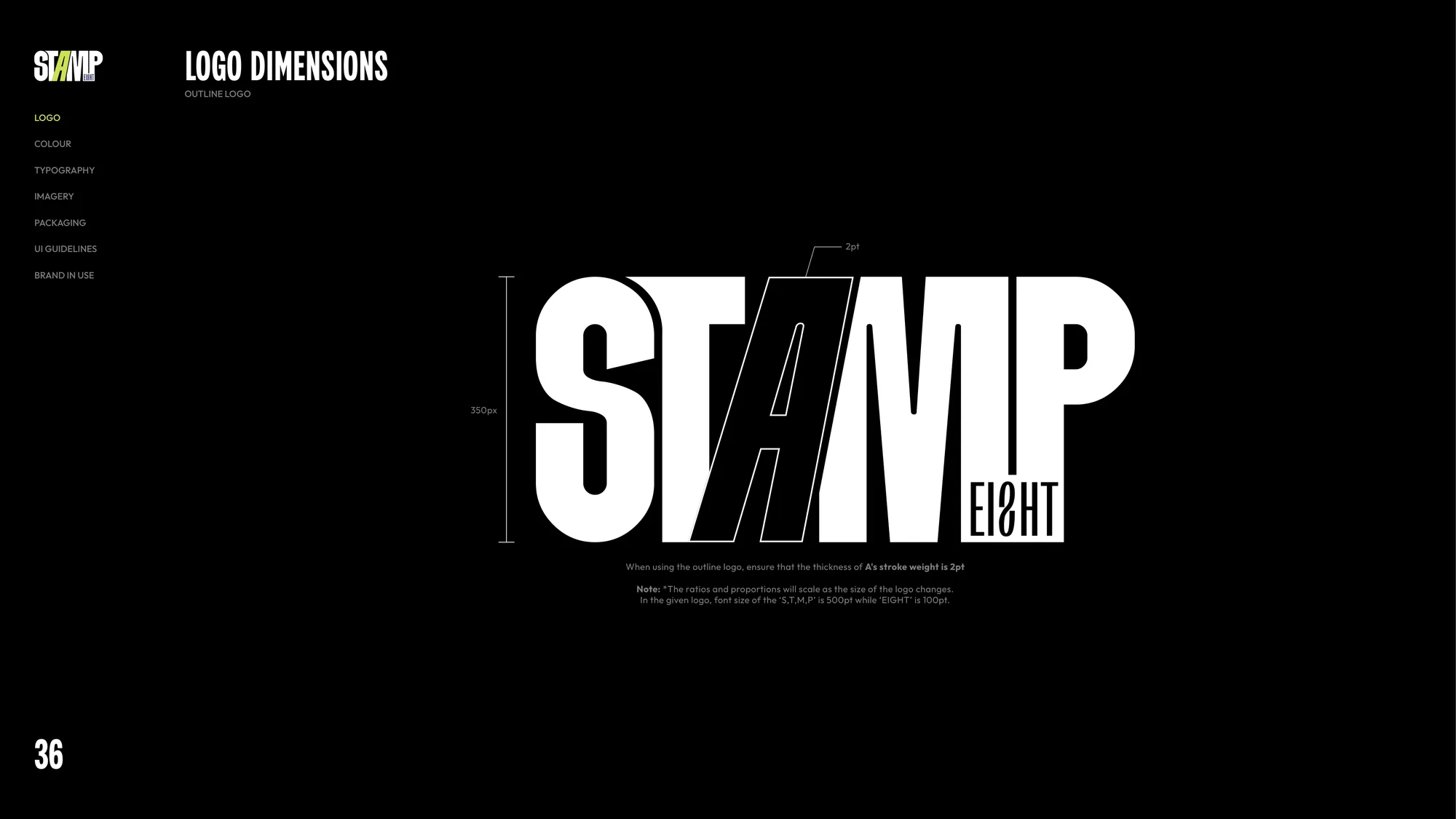 Stampeight typography system