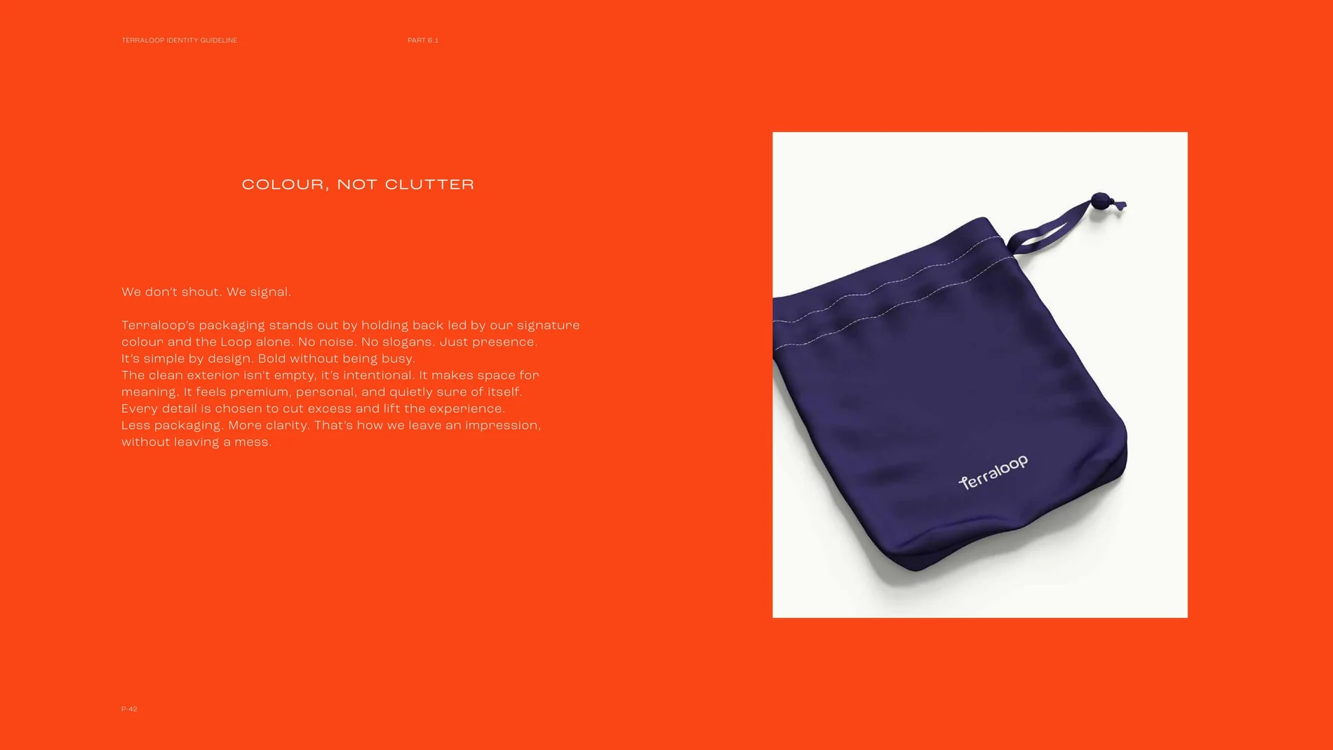 Terraloop product, pouch